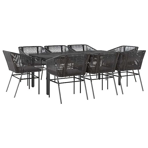 vidaXL Garten-Essgruppe 9-tlg. Garten-Essgruppe mit Kissen günstig online kaufen