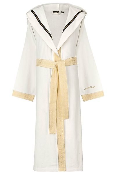 Aymando Bademantel Weiß, 100% Baumwolle, Kapuze, günstig online kaufen