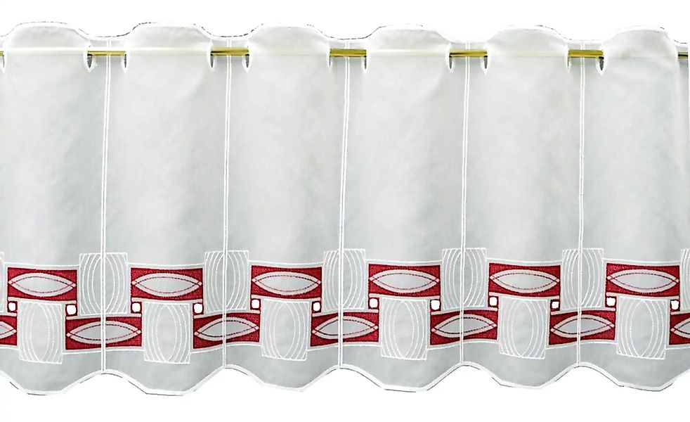 FLORENTINA Scheibengardine   ¦ rot ¦ Synthetik ¦ Maße (cm): B: 144 H: 45 Ga günstig online kaufen