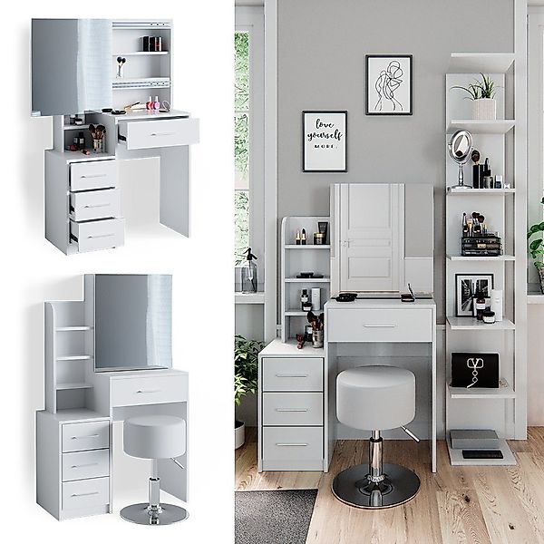 Vicco Schminktisch Conrada, Weiß, 80 cm günstig online kaufen