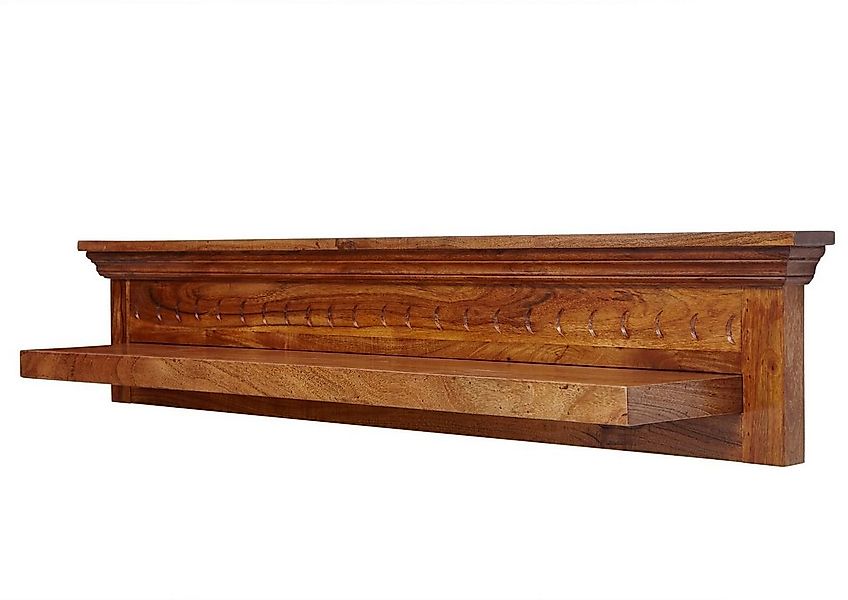 Massivmoebel24 Wandregal OXFORD, 1-tlg., Wandregal Akazie 124x22x24 honig l günstig online kaufen