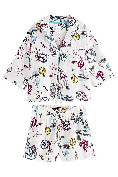 Next Pyjama Kurzer Schlafanzug mit Bindedetail vorne (2 tlg) günstig online kaufen