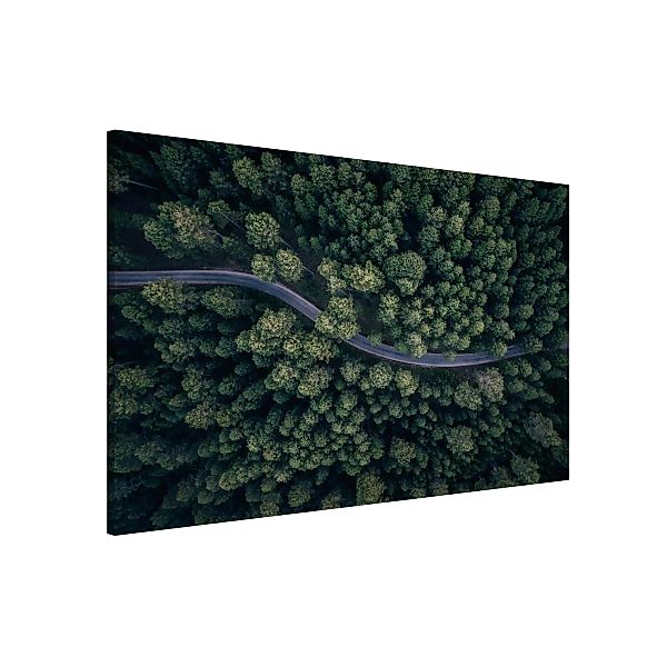 Magnettafel Natur & Landschaft - Querformat 3:2 Luftbild - Waldstraße von O günstig online kaufen
