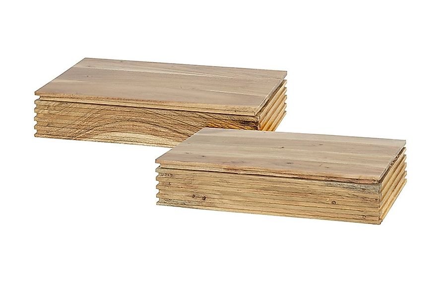 KAWOLA Nachttisch FIRU (Set, 2-St), XL hängend Akazie massiv natur 1 Schubl günstig online kaufen