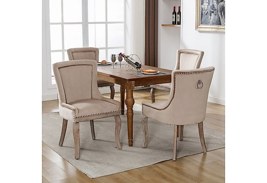 Flieks Esszimmerstuhl (Set, 4 St), 4er Set Polsterstühle Küchenstühle Samt günstig online kaufen