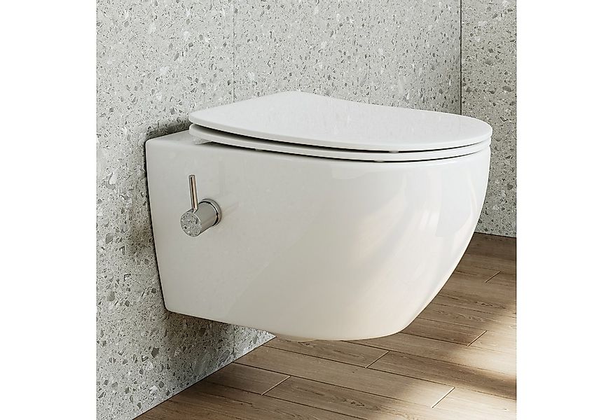 HOROW Dusch-WC Taharet WC - Spülrandloses WC mit Bidet Funktion und Einhebe günstig online kaufen