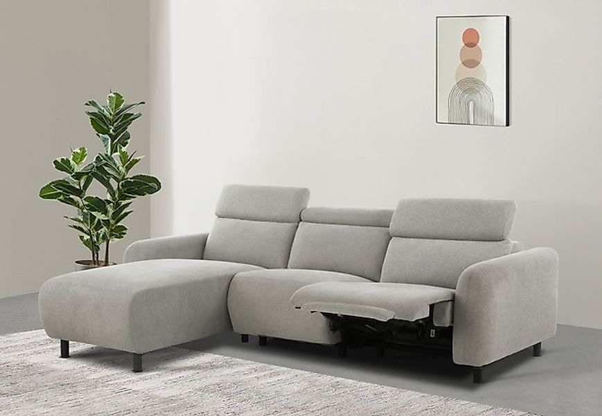 Home affaire Ecksofa »SKAANE Struktur, L-Form, 274 cm, manuelle u. elektris günstig online kaufen