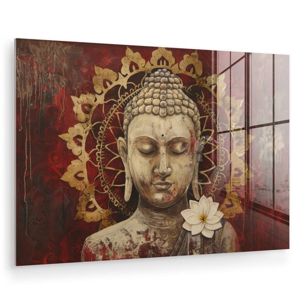 MuchoWow Acrylglasbild Buddha - Mandala - günstig online kaufen