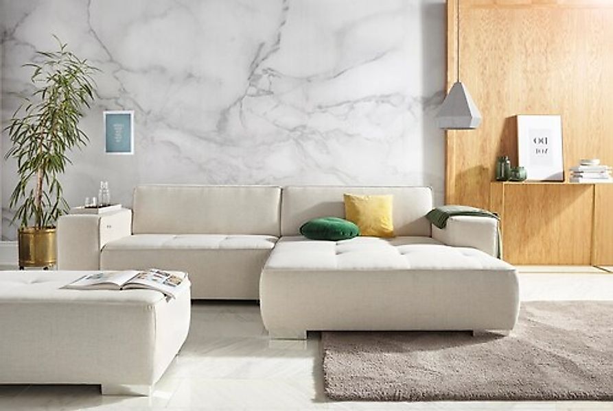 Home affaire Ecksofa »Sapporo L-Form« wahlweise Bettfunktion oder Sitztiefe günstig online kaufen
