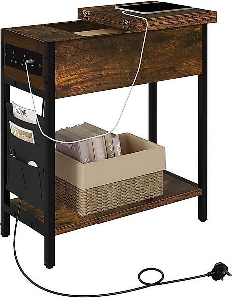 EUGAD Couchtisch (1-St), Beistelltisch mit Ladefunktion&Stauraum, klappbar günstig online kaufen