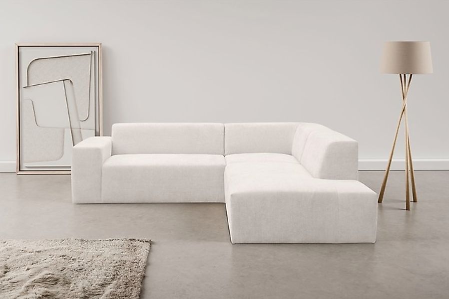 WERK2 Ecksofa »Zeus-M, tolles Sofa mit schönen Details, L-Form«, Curvy Tren günstig online kaufen