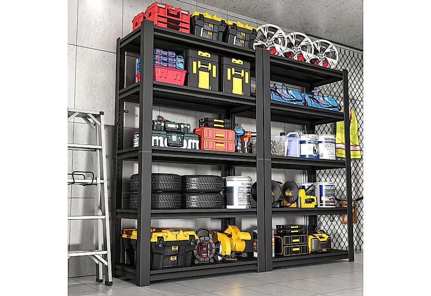 Odikalo Schwerlastregal Steckregal Lagerregal Höhenverstellbar 650 kg mehre günstig online kaufen