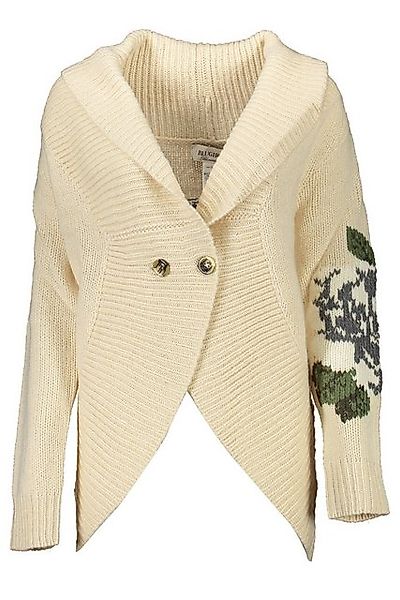 Blugirl Strickpullover Eleganter Beige Cardigan mit V-Ausschnitt und Handst günstig online kaufen