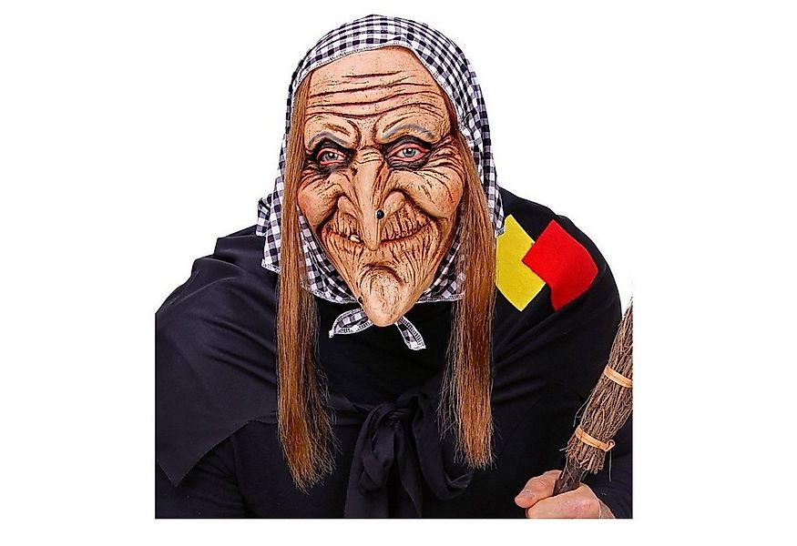 Widmann S.r.l. Verkleidungsmaske Maske Horror 'Hexe mit Haaren und Kopftuch günstig online kaufen