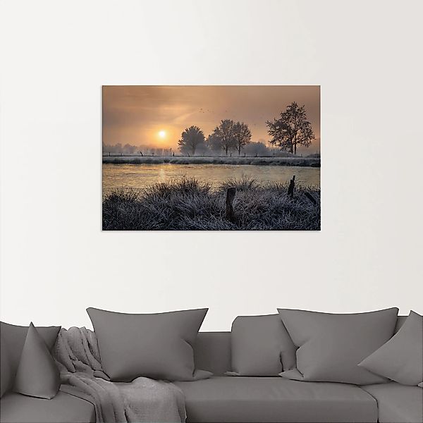 Artland Wandbild »Ein Wintertag beginnt«, Bilder vom Sonnenuntergang & -auf günstig online kaufen