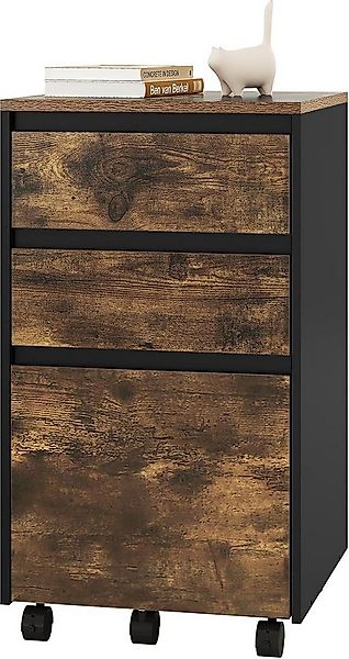 Woltu Aktenschrank (1-St) mobiler Schrank, Rollcontainer mit 3 Schubladen günstig online kaufen