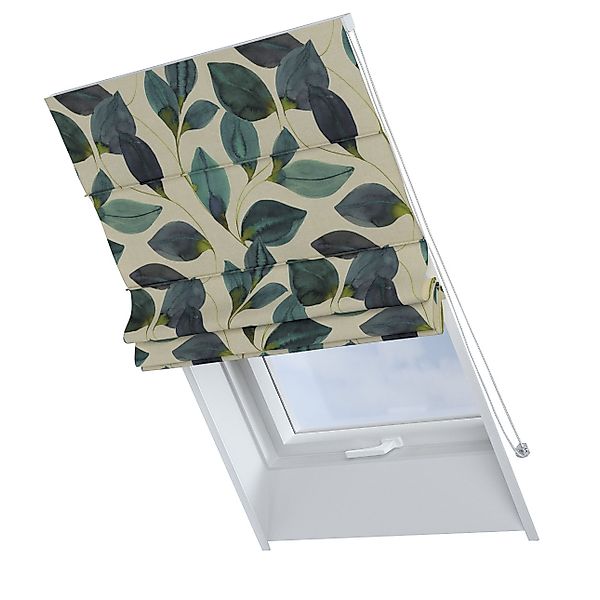 Dekoria Dachfenster-Raffrollo Rimini, grün-blau, 50 x 60 cm günstig online kaufen
