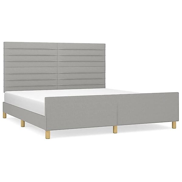 vidaXL Bettgestell mit Kopfteil Hellgrau 160x200 cm Stoff Modell 71348286 günstig online kaufen
