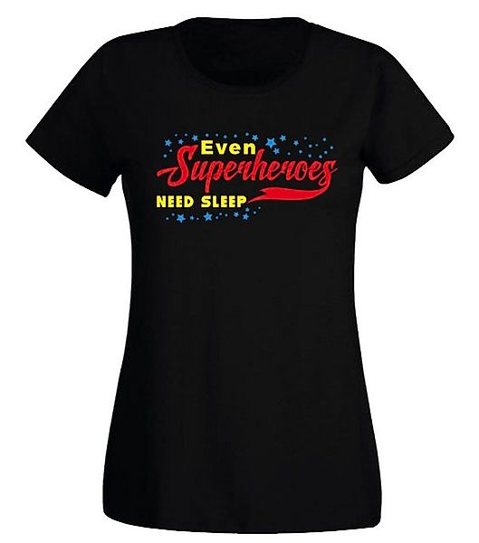 G-graphics T-Shirt Damen T-Shirt - Even Superheroes need sleep Slim-fit-Shi günstig online kaufen