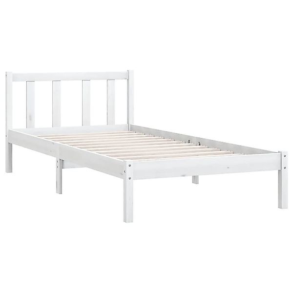 furnicato Bettgestell Massivholzbett Weiß Kiefer 100x200 günstig online kaufen