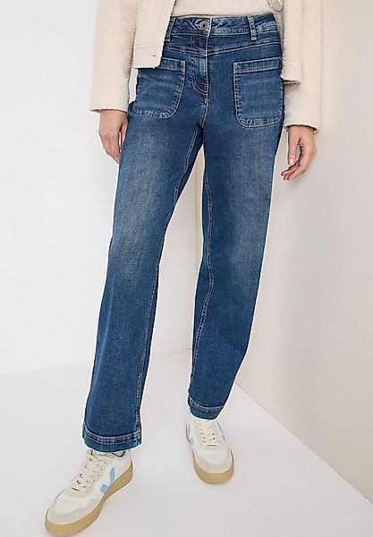CECIL Loose-fit-Jeans Style NEELE Wide Leg Patch Pocket Jeans günstig online kaufen