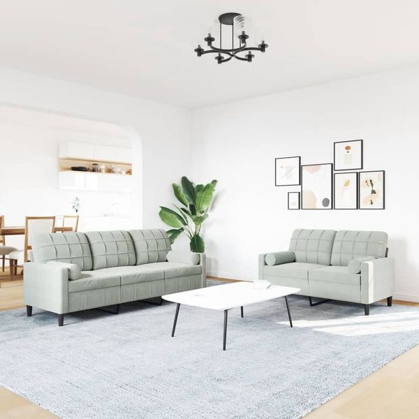 vidaXL Sofa 2-tlg. Sofagarnitur mit Kissen günstig online kaufen