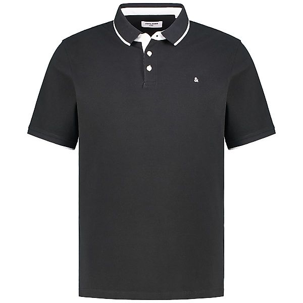 Jack&Jones Poloshirt mit Kontrastdetails Farbe schwarz Größe: 5XL günstig online kaufen