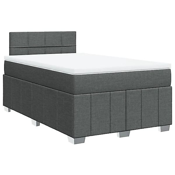 vidaXL Boxspringbett mit Matratze Dunkelgrau 120x190 cm Stoff 3289308 günstig online kaufen