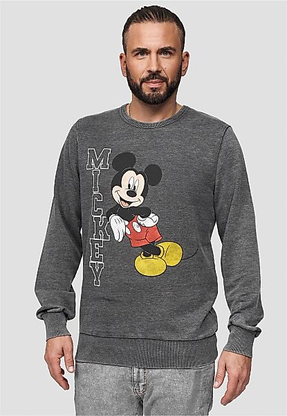 Recovered Sweatshirt "Disney Mickey Leaning", mit niedlichem Frontprint günstig online kaufen