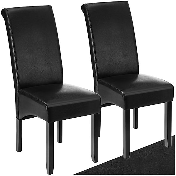tectake Esszimmerstuhl Küchenstuhl, ergonomisch, massives Hartholz günstig online kaufen