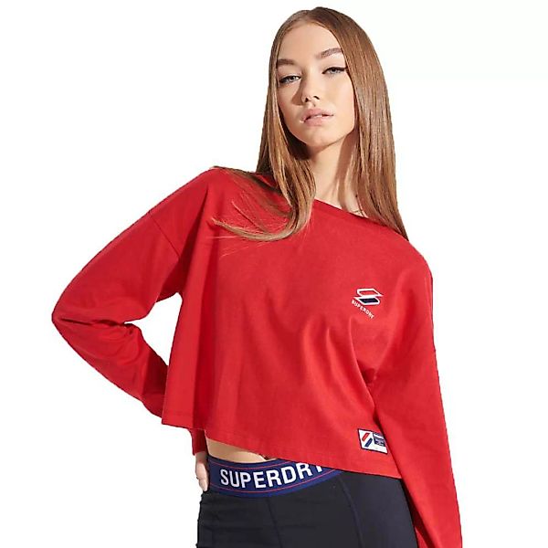 Superdry Sportstyle Essential Crop Sweatshirt L Risk Red günstig online kaufen