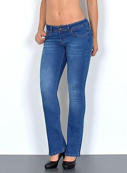 ESRA Bootcut-Jeans Low Waist Jeans Damen Bootcut Stretch Flared Jeans Wide günstig online kaufen