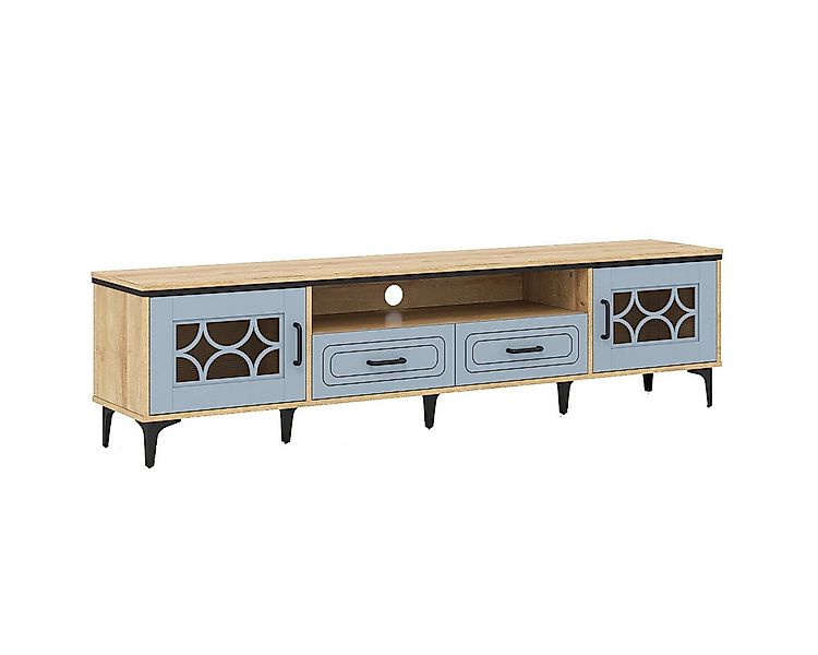 COSTWAY TV-Schrank Holz, Lowboard mit 2 Schublade & Stauraum, 180,5cm günstig online kaufen