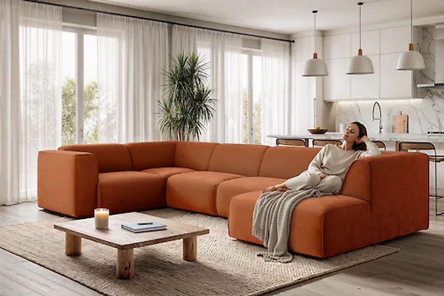 OTTO home Wohnlandschaft »Merid U-Form, B: 367 cm« jederzeit durch Module e günstig online kaufen