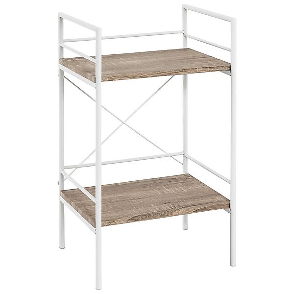 Regal  Eiche Nachbildung weiß lackiert MDF B/H/T: ca. 34x62x27 cm günstig online kaufen