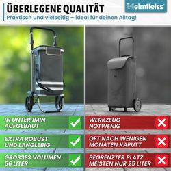 Heimfleiss® Einkaufstrolley Klappbarer Einkaufstrolley mit Kühlfach günstig online kaufen
