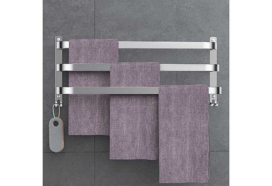 LuxusKollektion Handtuchstange Handtuchhalter ohne Bohren Silber Wand Bad K günstig online kaufen