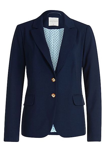 Betty&Co Jackenblazer Blazer Lang Einreiher 1/1 Arm, Navy Blue günstig online kaufen