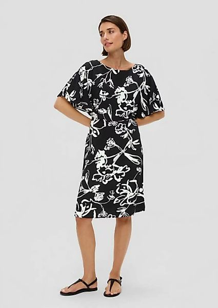 s.Oliver BLACK LABEL Minikleid Midkleid mit All-over-Print und Flügelärmel günstig online kaufen