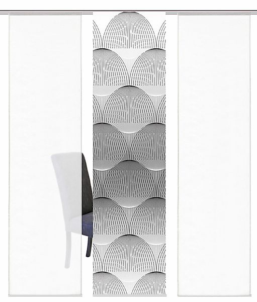 HOME WOHNIDEEN Schiebegardine »BENARIS«, (3 St.), HxB: 245x60, inkl. Befest günstig online kaufen