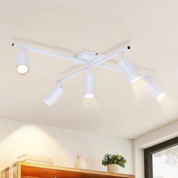 Nettlife Deckenstrahler Schwarz 5 flammig Deckenlampe günstig online kaufen