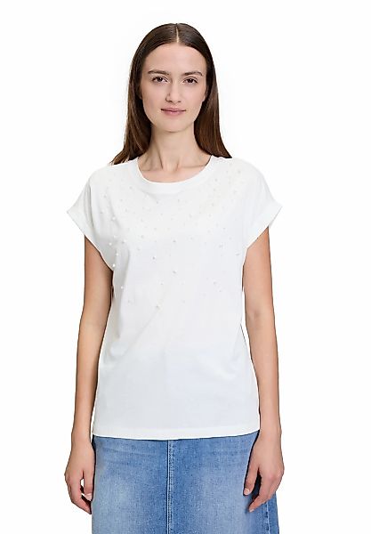 Betty&Co Kurzarmshirt "Betty & Co Casual-Shirt mit Perlen", Perlen günstig online kaufen