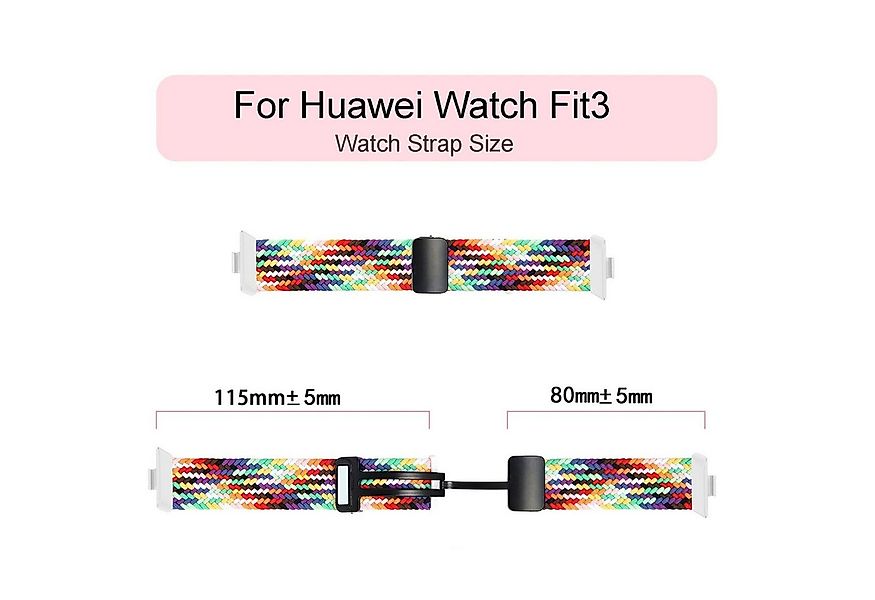 Wigento Smartwatch-Armband Für Huawei Watch Fit 4 / 4 Pro / 3 Geflochten Sp günstig online kaufen