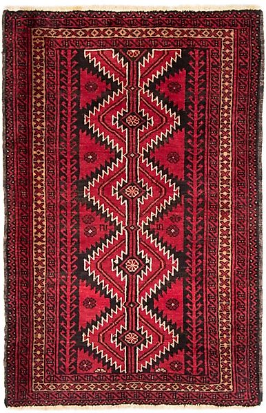 morgenland Wollteppich »Belutsch Medaillon Rosso 194 x 124 cm«, rechteckig günstig online kaufen