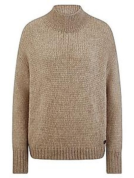 Pullover Stehbundkragen Inkadoro beige günstig online kaufen