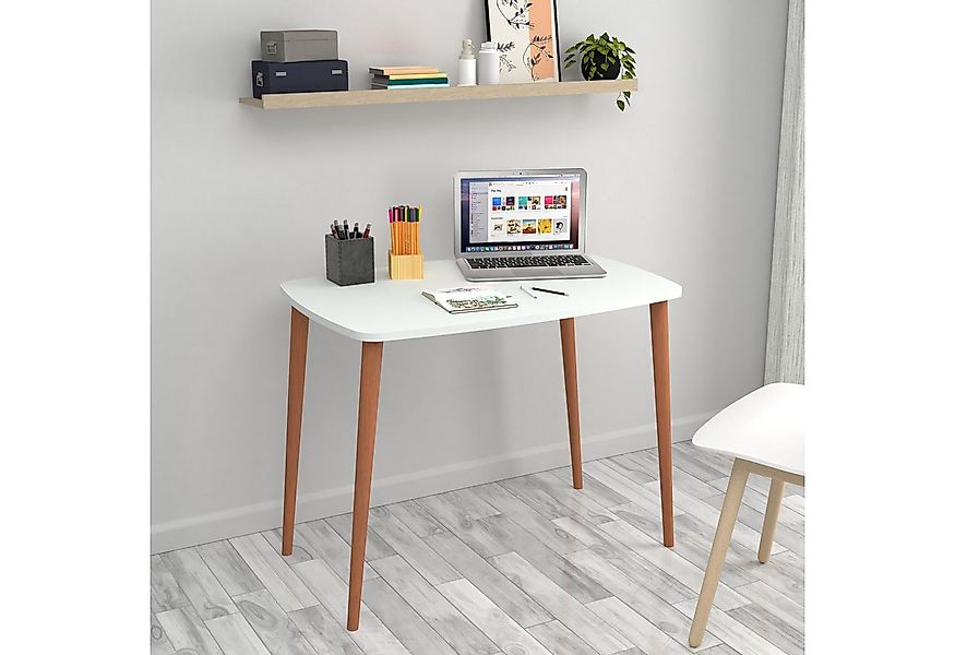 gowoll Schreibtisch 90x60x70 cm Esstisch Natürlich Holz Skandinavisch Küche günstig online kaufen