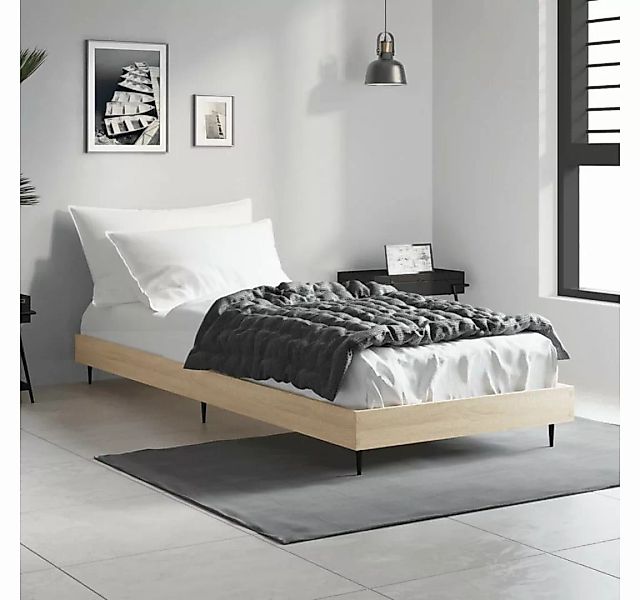 furnicato Bett Bettgestell Sonoma-Eiche 75x190 cm Holzwerkstoff günstig online kaufen