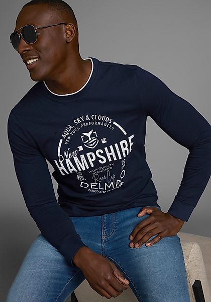 DELMAO Langarmshirt, mit modernem Print - NEUE KOLLEKTION günstig online kaufen