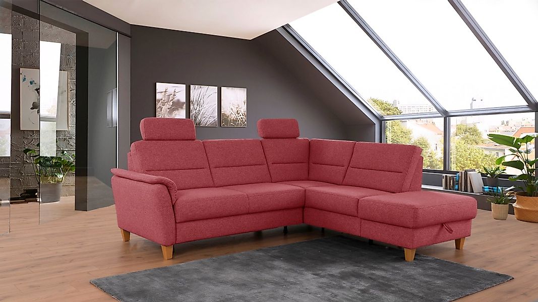 Home affaire Ecksofa "Palmera L-Form, B: 236 cm" optional Bettfunktion & Be günstig online kaufen