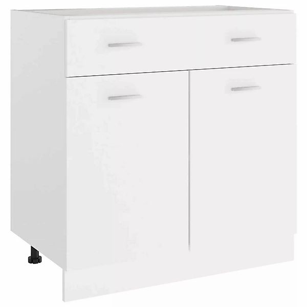 Schubunterschrank Weiß 80x46x81,5 Cm Spanplatte günstig online kaufen
